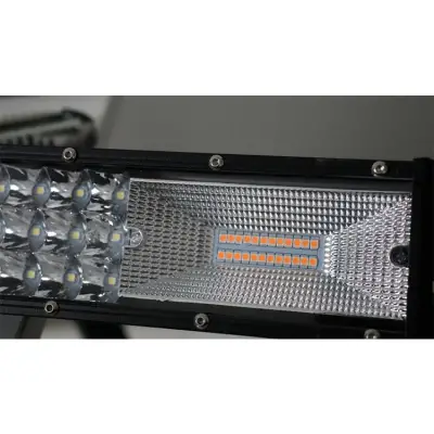 40W ÇAKARLI DÜZ LED BAR DELİCİ YAYICI 80cm (TURUNCU-BEYAZ))