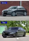 Bmw 7 serisi g11 to g12 facelift bodykit (far stop bagaj  çamurluk kaput dahil). öncesi sonrası