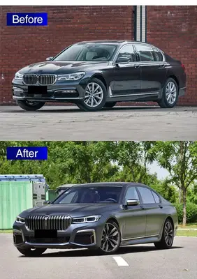 Bmw 7 serisi g11 to g12 facelift bodykit (far stop bagaj  çamurluk kaput dahil). öncesi sonrası