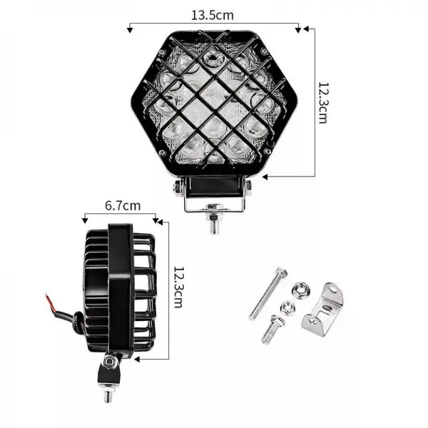 48w Delici Izgaralı Led Projektör - SİYAH