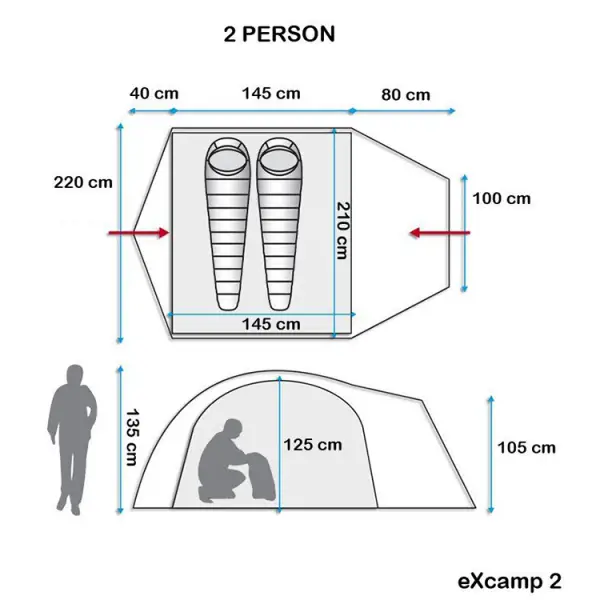 Evolite Excamp 2 Pro Çadır - 4 Mevsim