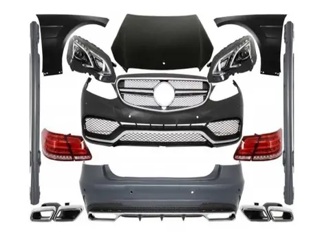 Mercedes W212 IÇIN UYUMLU MAKYAJLI E63E ÇEVIRME FACELIFT BODY KIT (FAR-STOP-KAPUT VE ÇAMURLUK DAHIL)