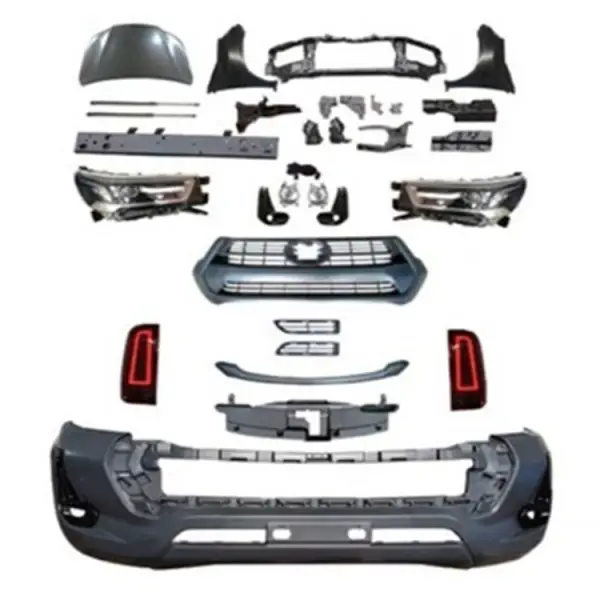 Toyota Hilux Vigo 2004-2015 için uyumlu yeni kasa dnüşüm 2021 revo bodykit  Full Set